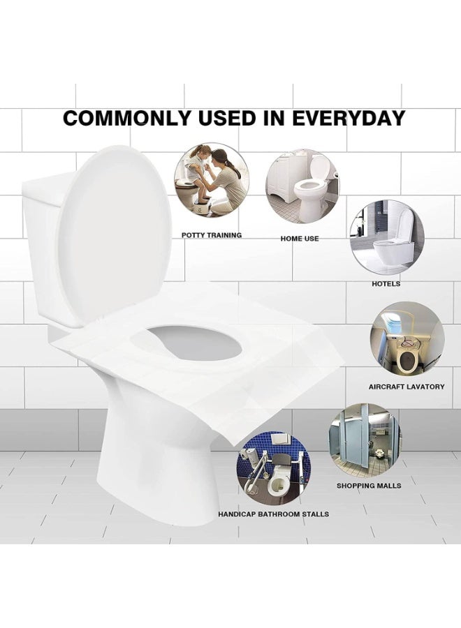 Anmi 100 Pcs Flushable Paper Toilet Seat Covers for Adults and Kids, Disposable Travel Essential Accessories for Airplane, Road Trips, Camping - Image 4